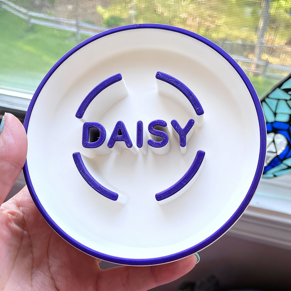 Personalized 3D Printed Dog Slow Feeder Bowl | BKPet354
