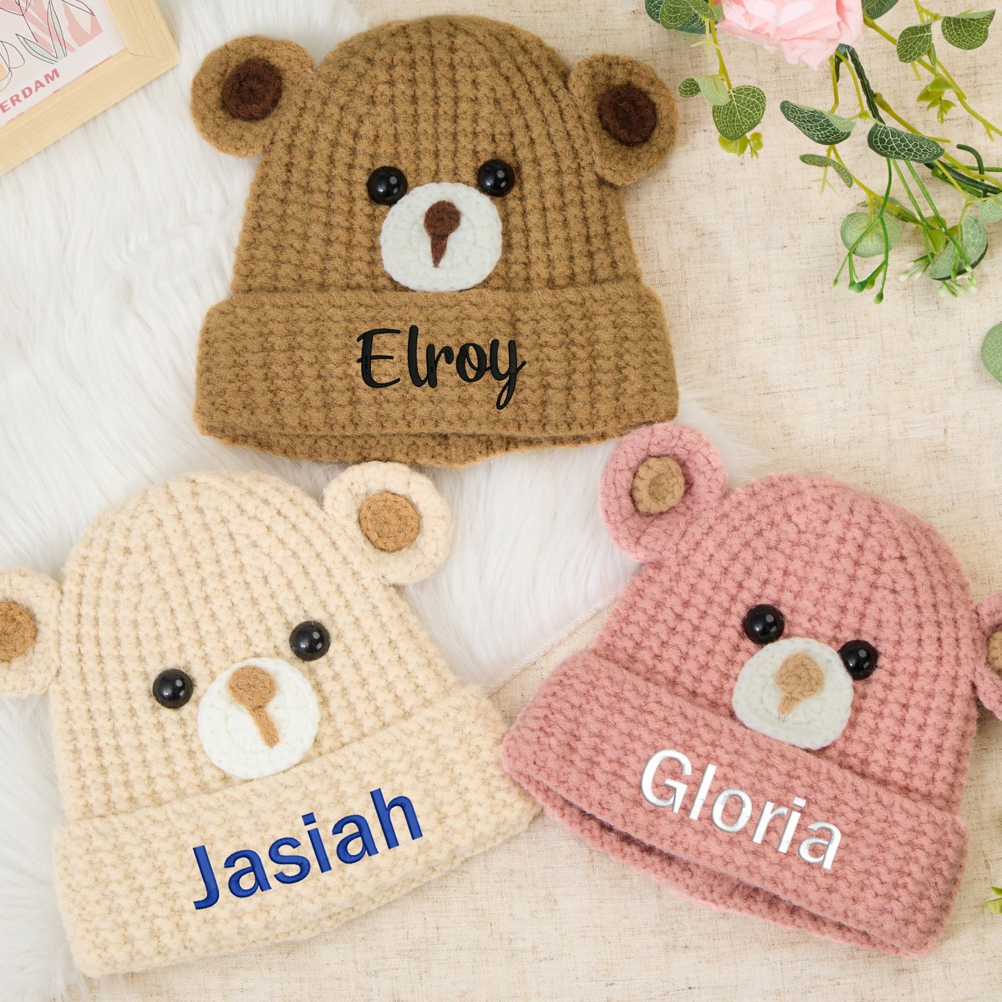 Personalized Embroidery Cute Bear Hat for Comfort & Unique | HSKid24