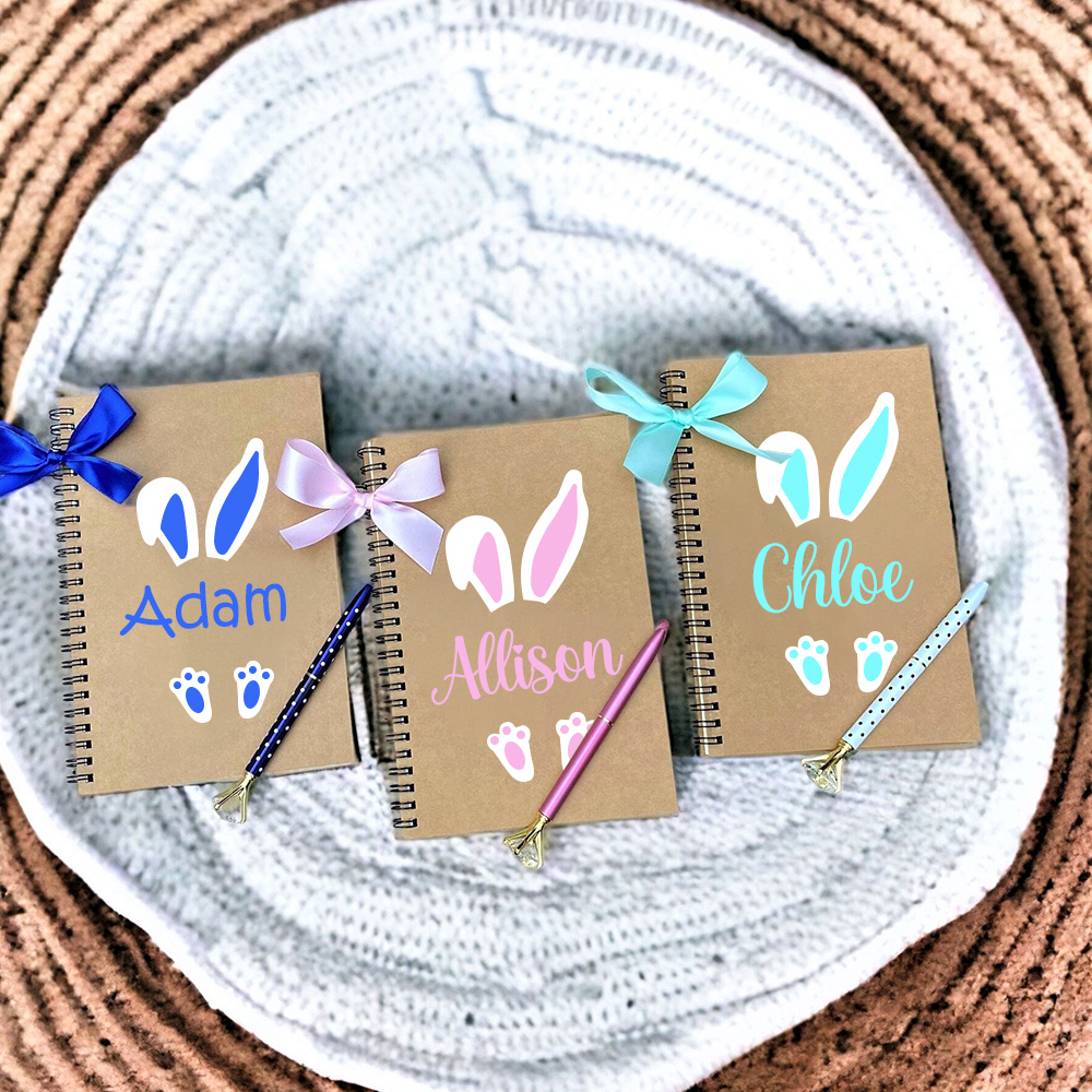 Personalized Easter Bunny Notebook and  Pen Set | CWEaster41