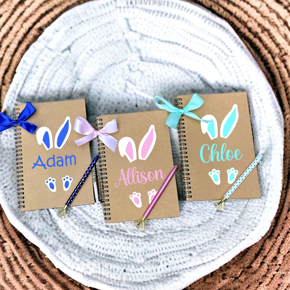 Personalized Easter Bunny Notebook and  Pen Set | CWEaster41