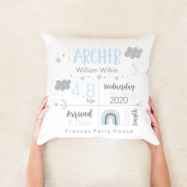 Personalised Lovely Birth Announcement Cushion | CWBaby96