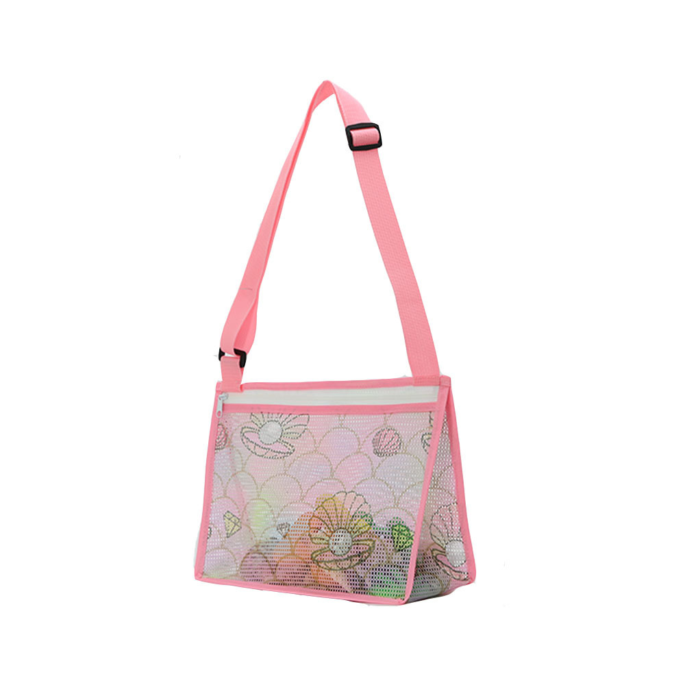 Seashell Zipper Mesh Beach Bag | CWBeach10901