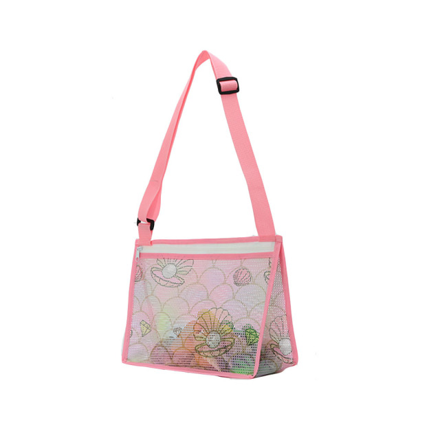 Seashell Zipper Mesh Beach Bag | CWBeach10901