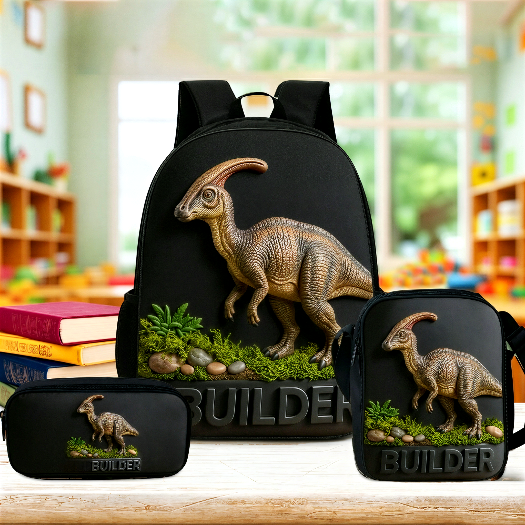 Personalized Kid Dinosaur Backpack Set | CWPack365