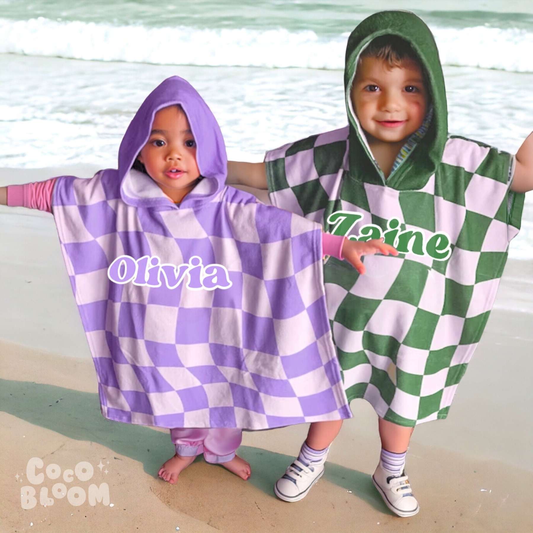 Personalized Hooded Beach Towel for Summer & Beach | CWHTowel41