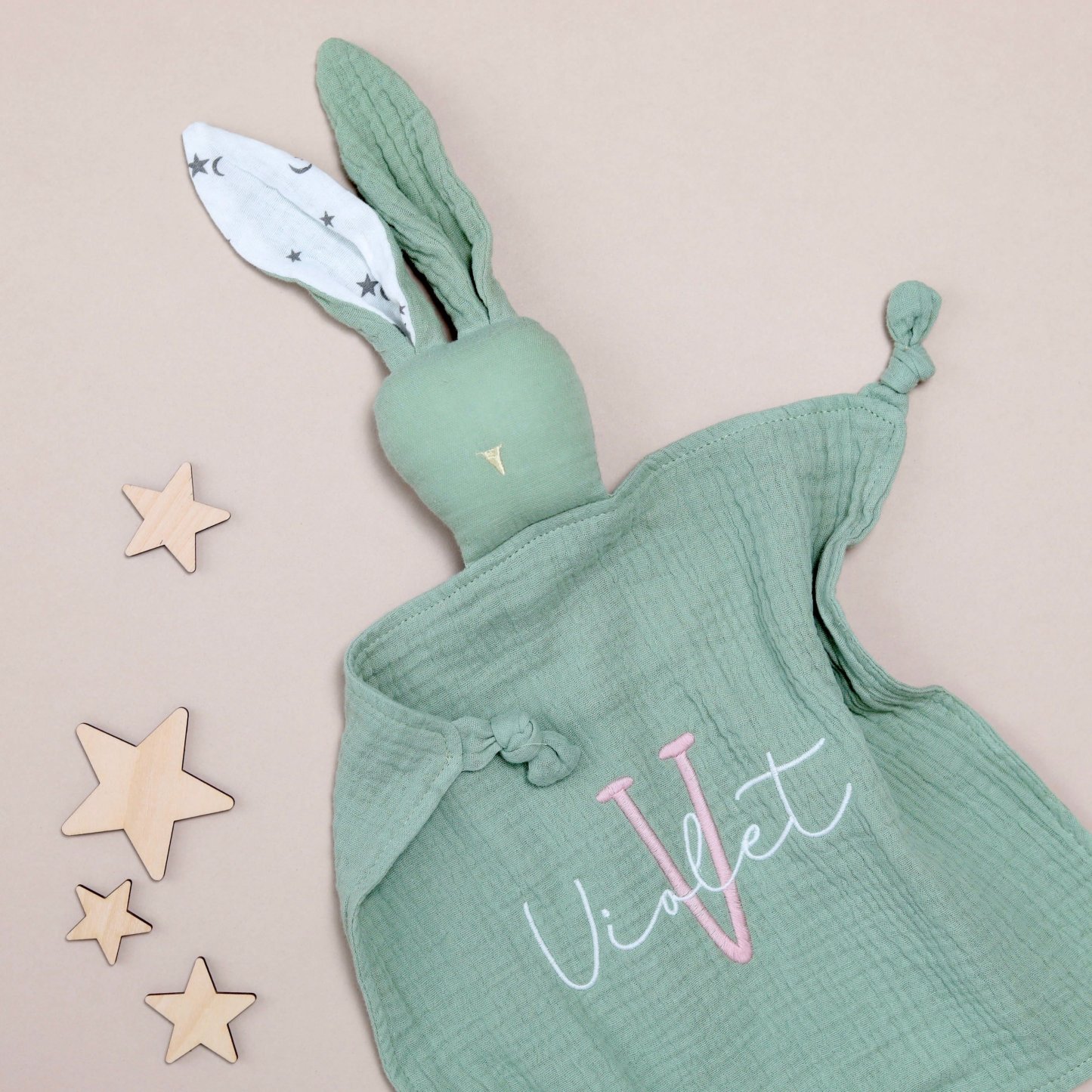 Personalized Baby Embroidery Comforter Sleep Toy | CWToy84