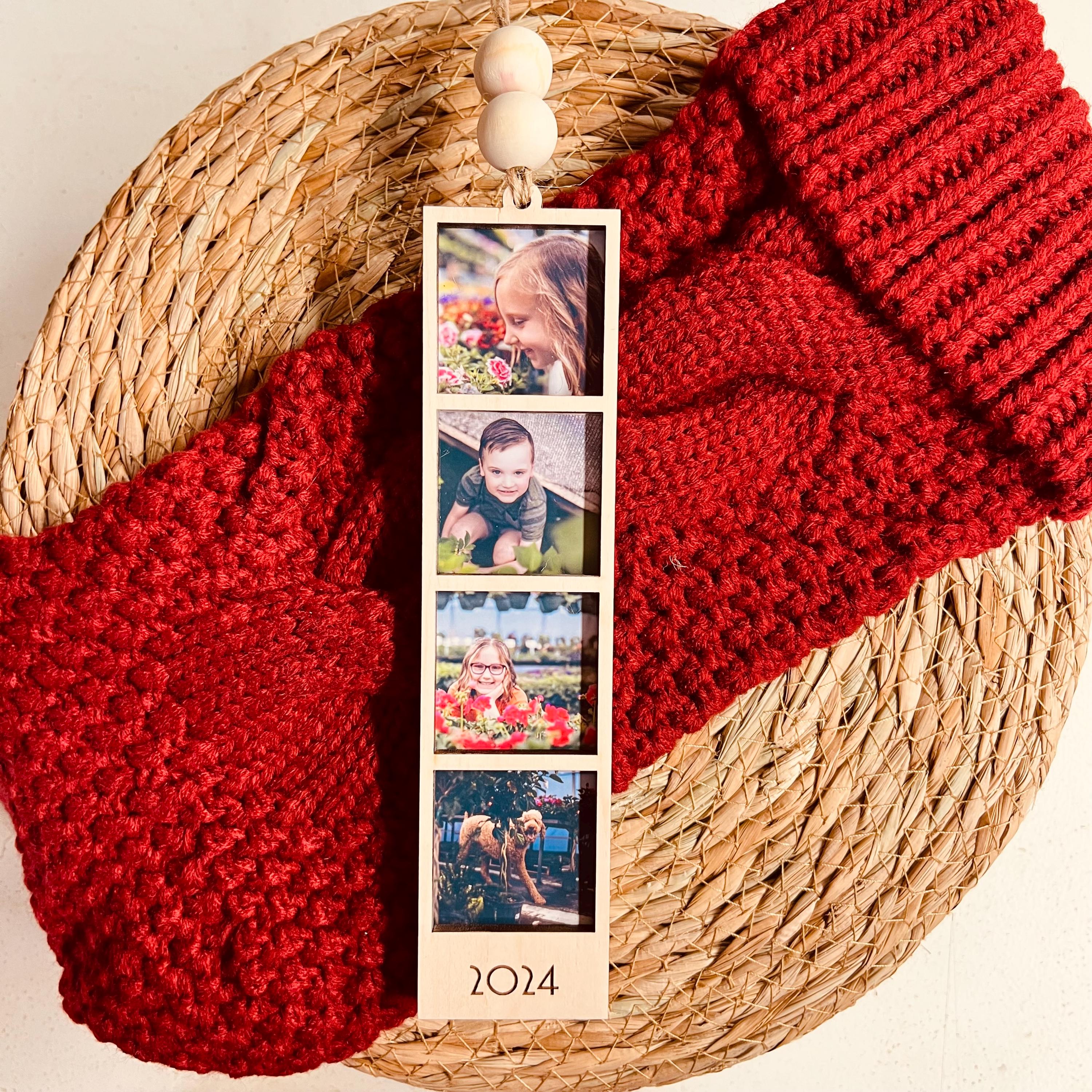 Personalized Wooden Christmas Photo Strip Ornaments | MCGift75