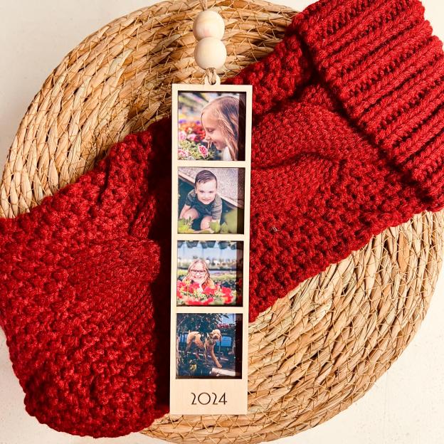 Personalized Wooden Christmas Photo Strip Ornaments | MCGift75