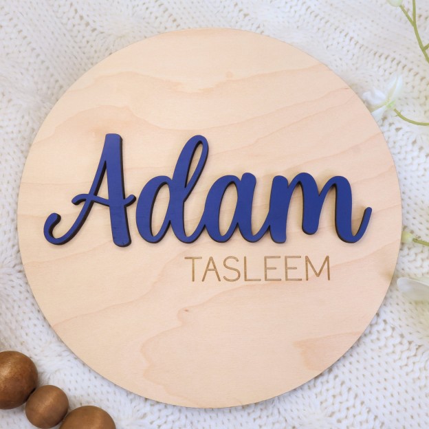 Personalized Wooden Newborn Baby Name Sign | CWBaby95
