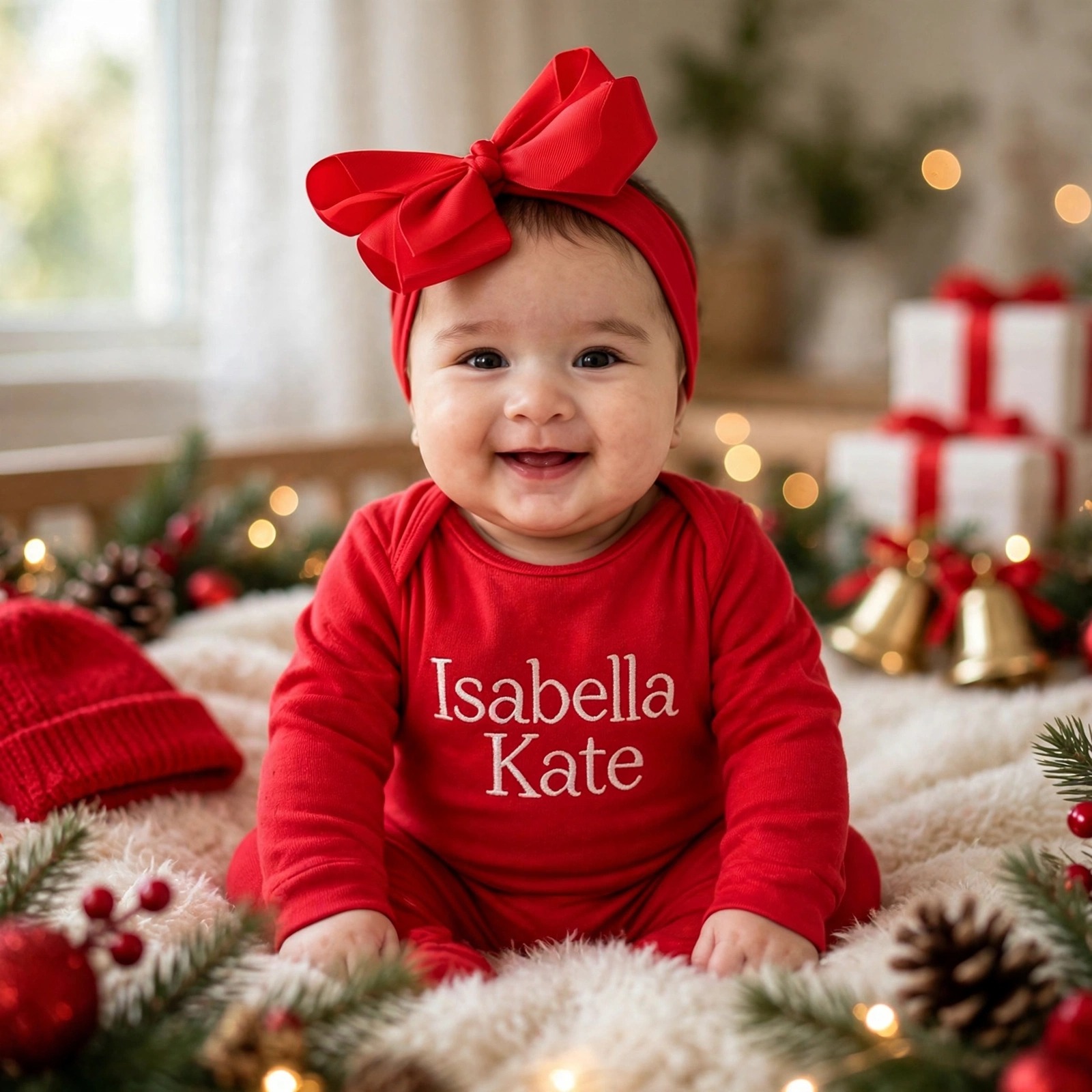 Personalized Embroidery Baby Coming Home Outfit Set With Hat | CWBaby523 