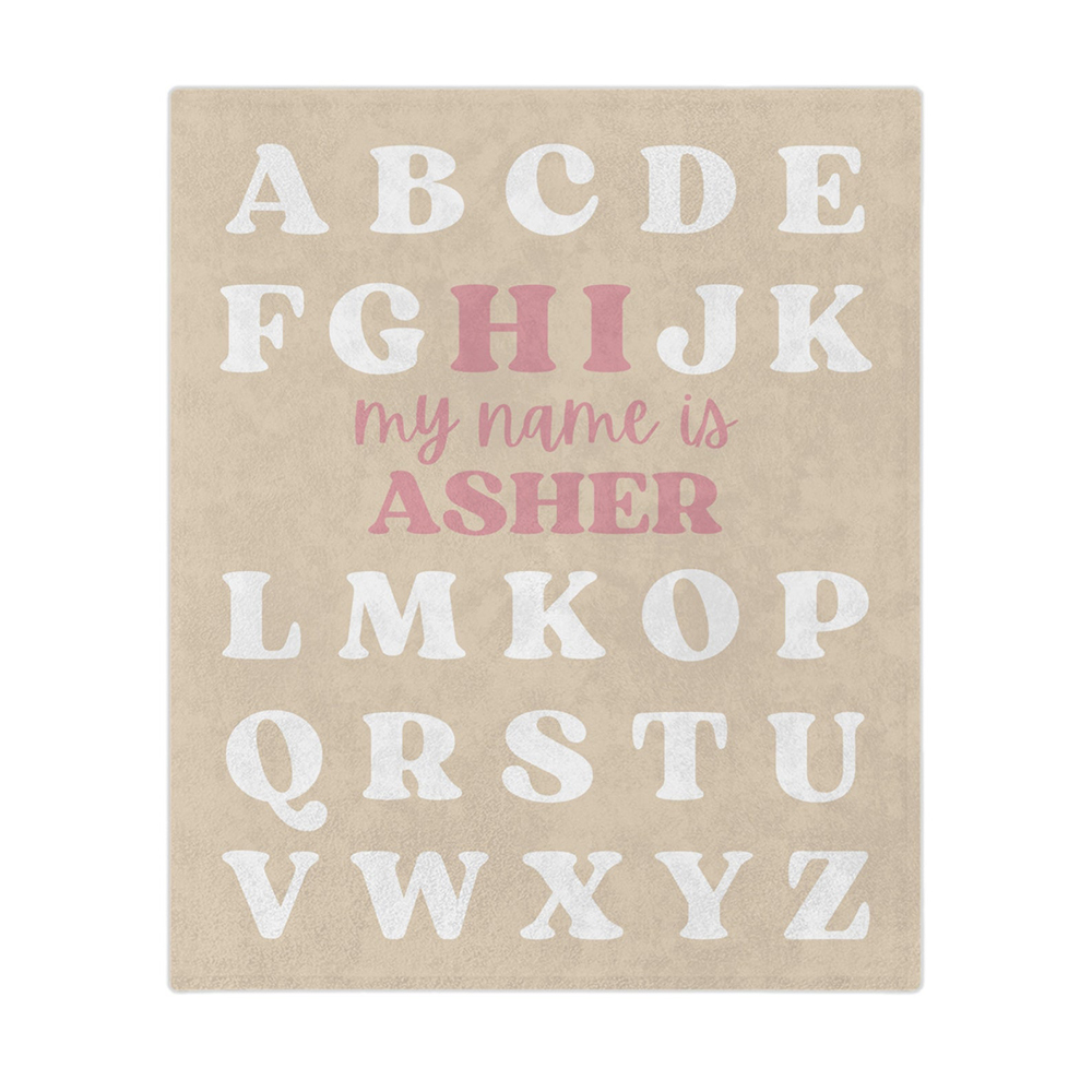 Personalized Baby Newborn Blanket with Name | BKMS016