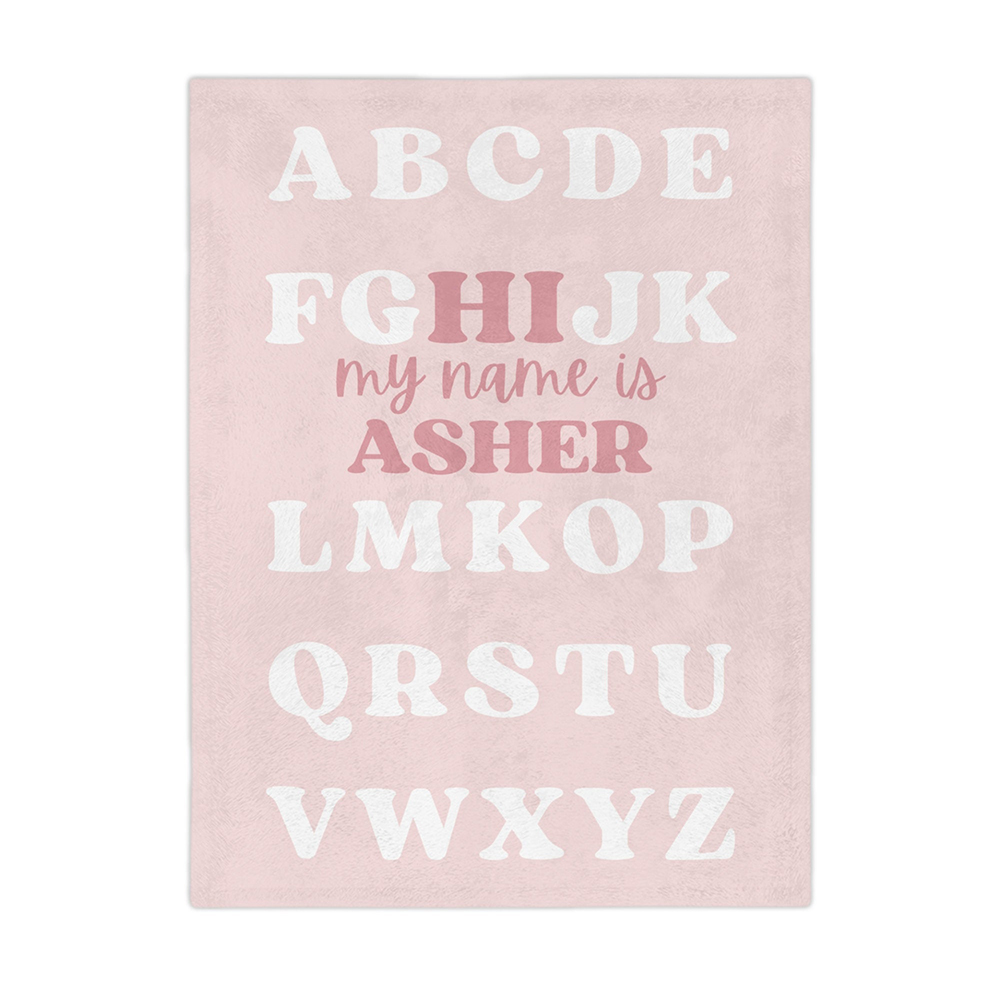 Personalized Baby Newborn Blanket with Name | BKMS016