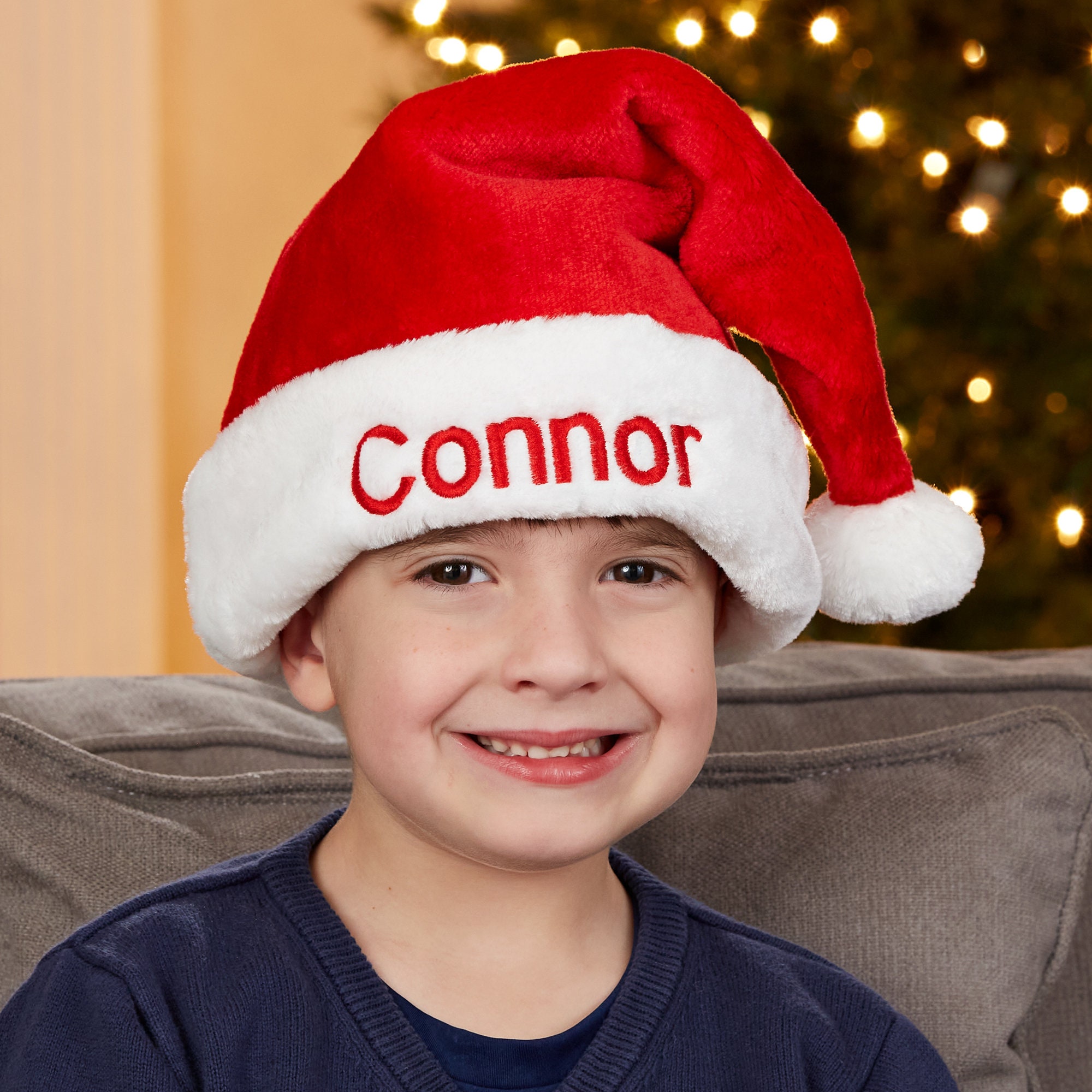Personalized Plush Velvet Christmas Santa Hat | MCGift51