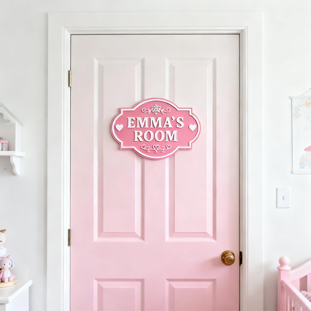 Personalized Kid's Bedroom Decoration Door Sign | CWBaby392