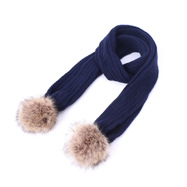 Personalized Embroidery Kid Pom Pom Hat With Scarf | HSKid48