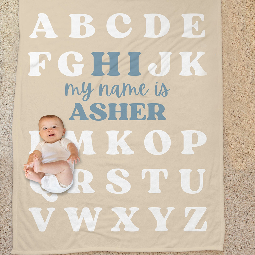 Personalized Baby Newborn Blanket with Name | BKMS016