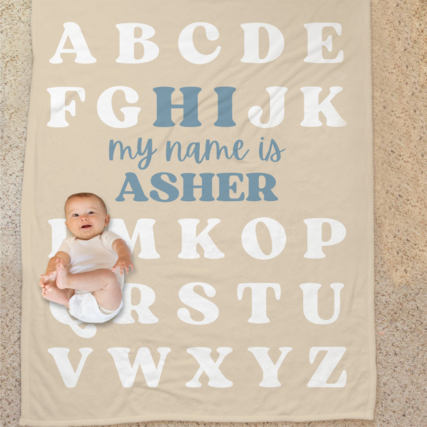 Personalized Baby Newborn Blanket with Name | BKMS016