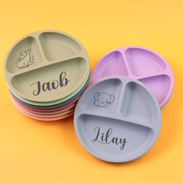 Personalised Baby Food Grade Color Dinner Plates  | CWBaby68