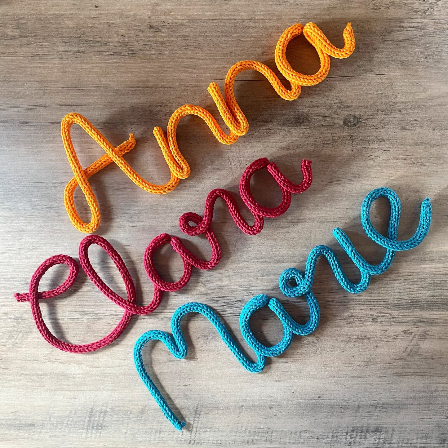 Personalized Knitted Wire Word or Name Sign | CWBaby41