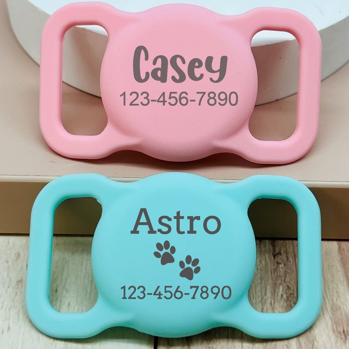 Personalized Pet Apple Air Tag Holder for Dog Collar | BKPet139