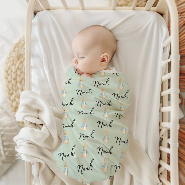 Personalized Baby Swaddle Blanket for Comfort & Unique | BBBlanket08