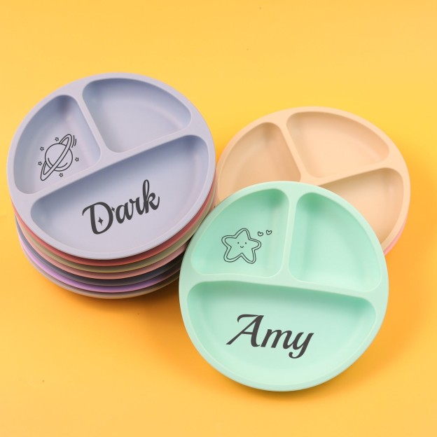 Personalised Baby Food Grade Color Dinner Plates  | CWBaby68