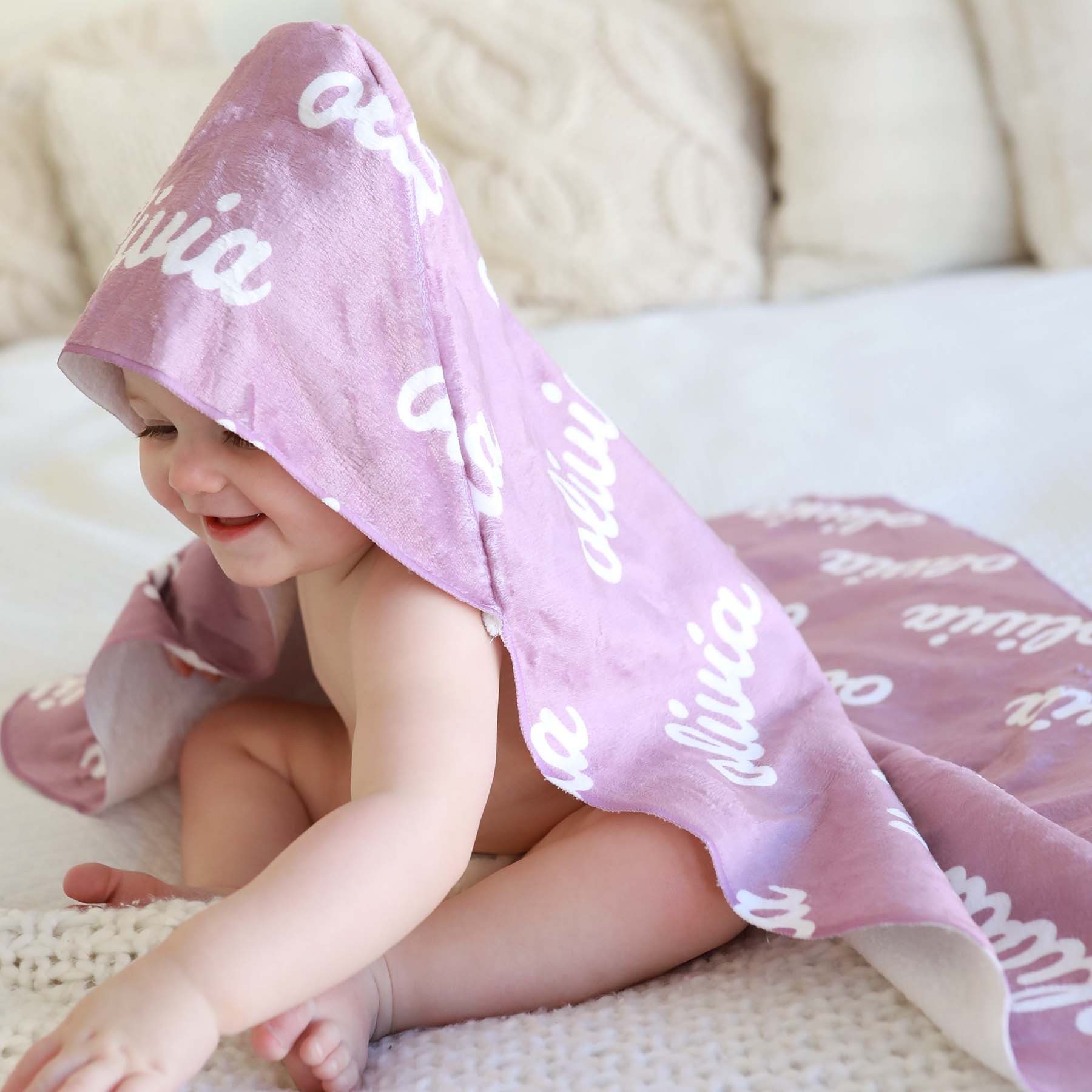 Personalized Baby Hooded Towel for Comfort & Unique | BBBlanket10