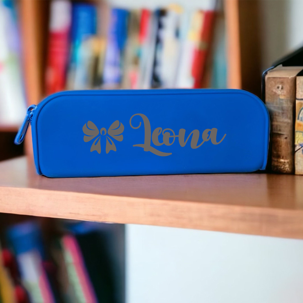 Personalized Back to School Silicone Pencil Pouch | CWTeach06