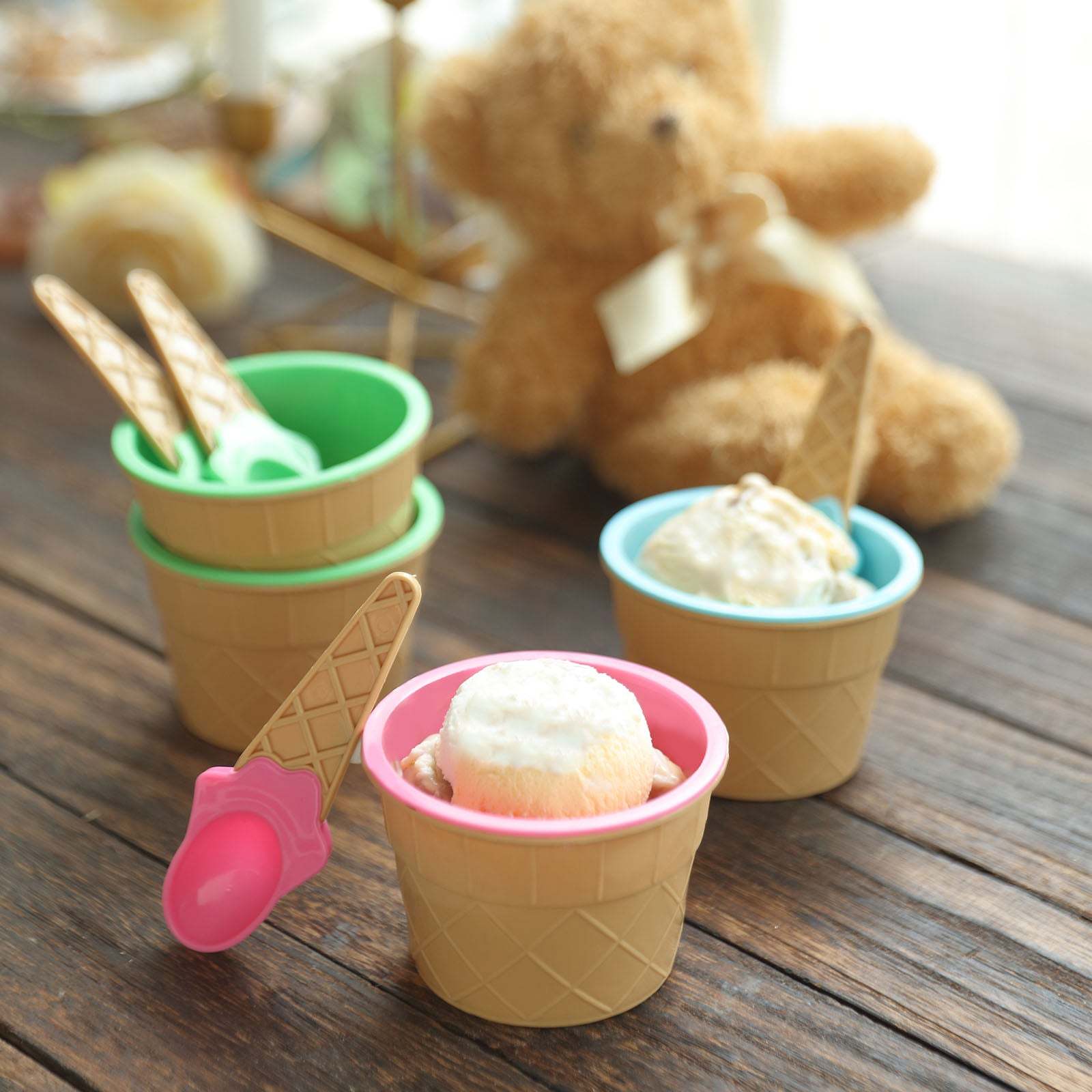 Personalized Kid Toy Reusable Ice Cream Bowl with Spoon | CWToy48