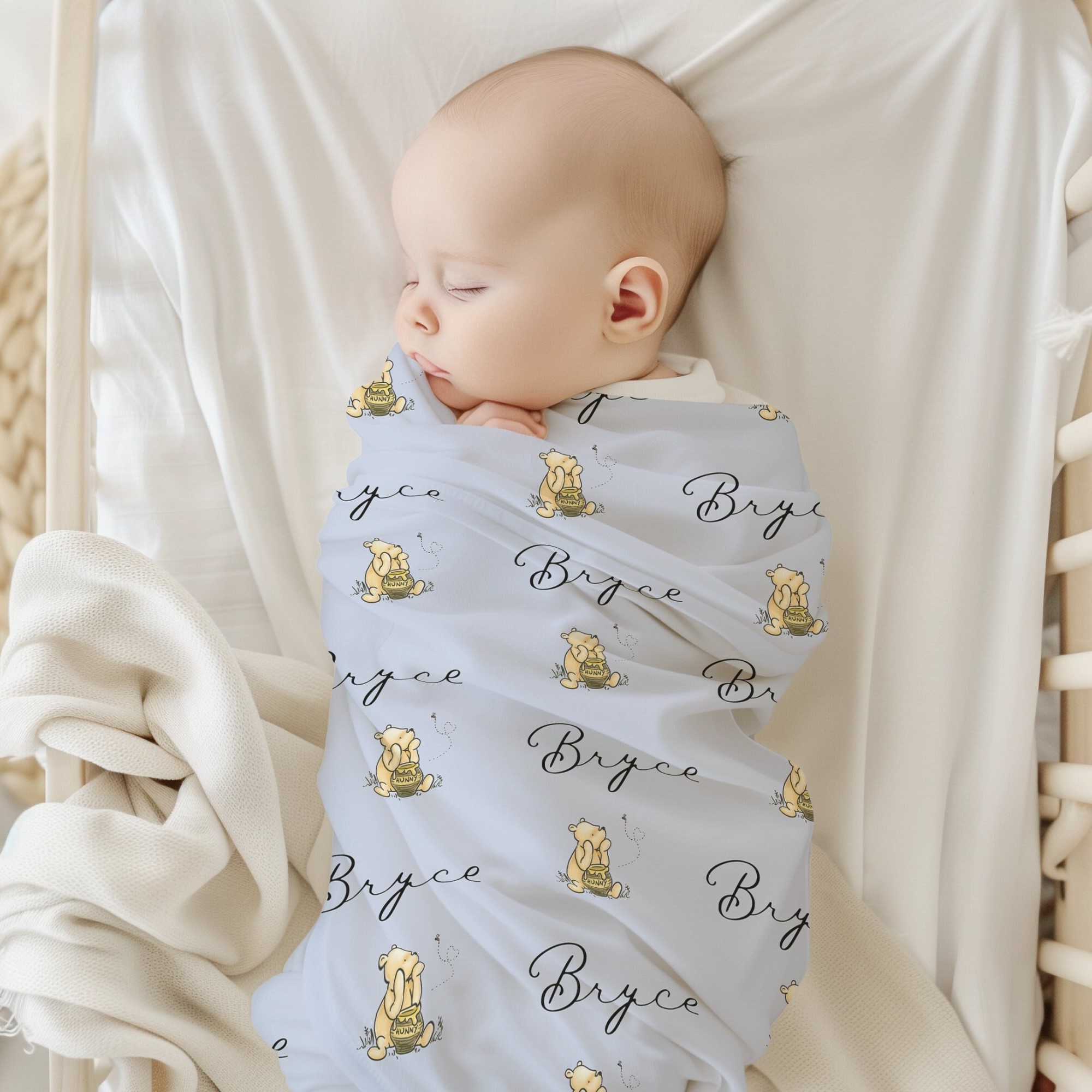 Personalized Baby Swaddle Blanket for Comfort & Unique | BBBlanket09