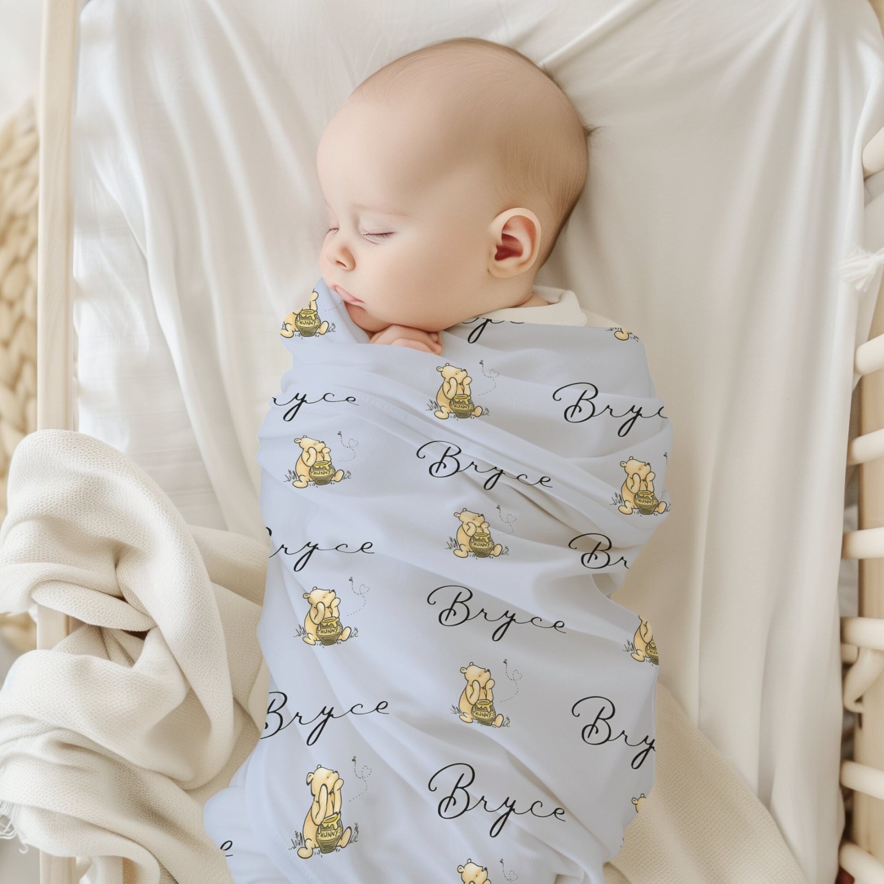 Personalized Baby Swaddle Blanket for Comfort & Unique | BBBlanket09