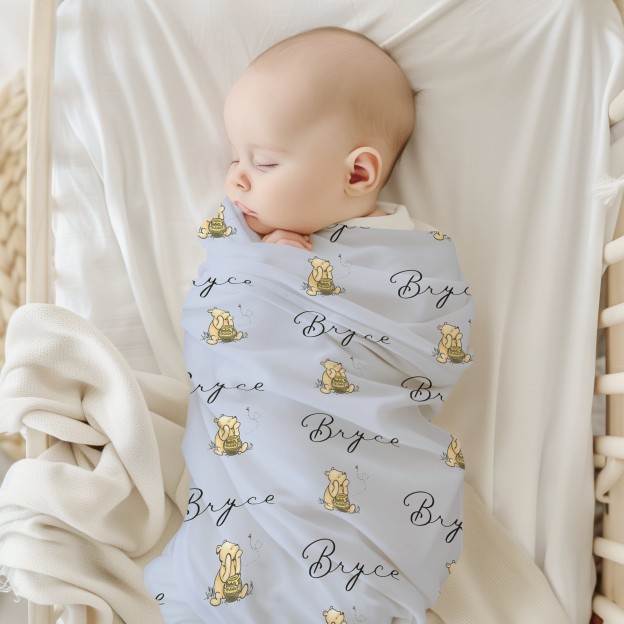 Personalized Baby Swaddle Blanket for Comfort & Unique | BBBlanket09