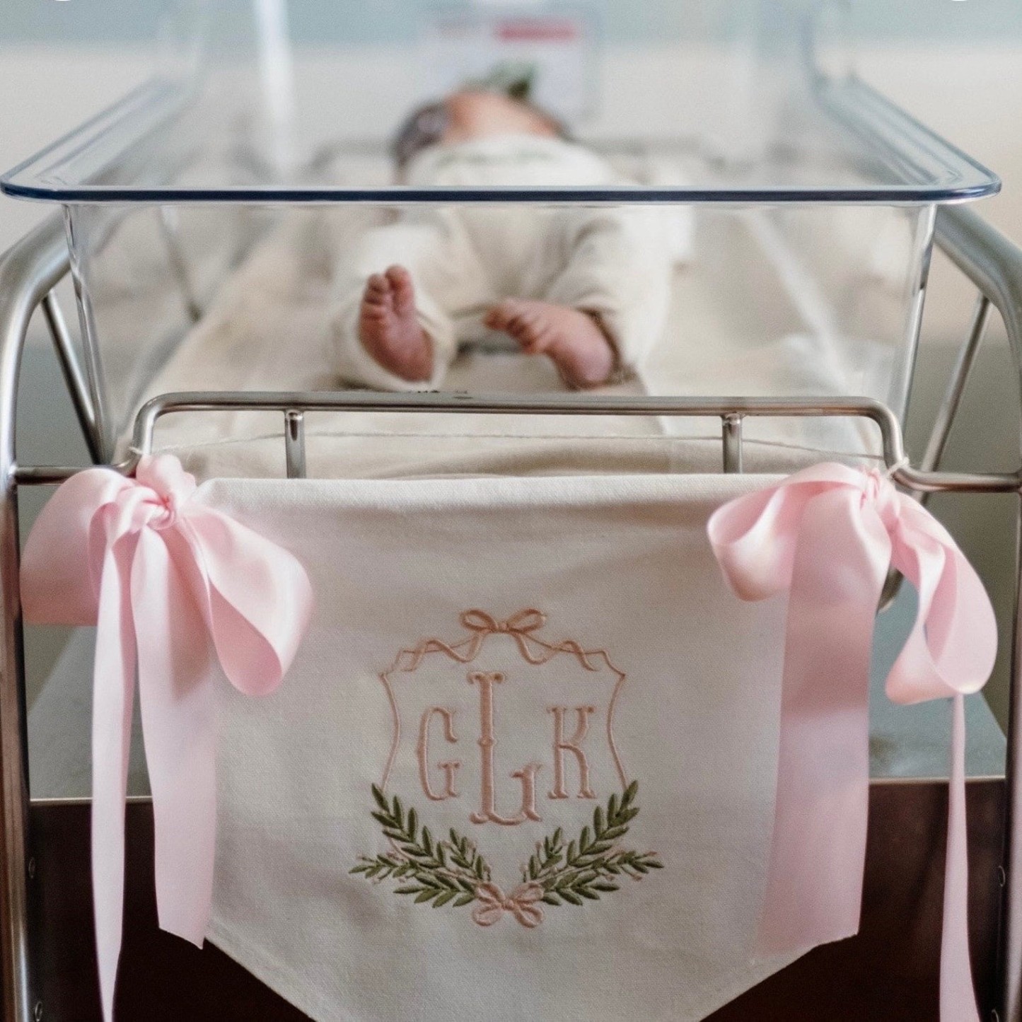 Personalized Baby Welcome Banner with Bows | CWBaby43
