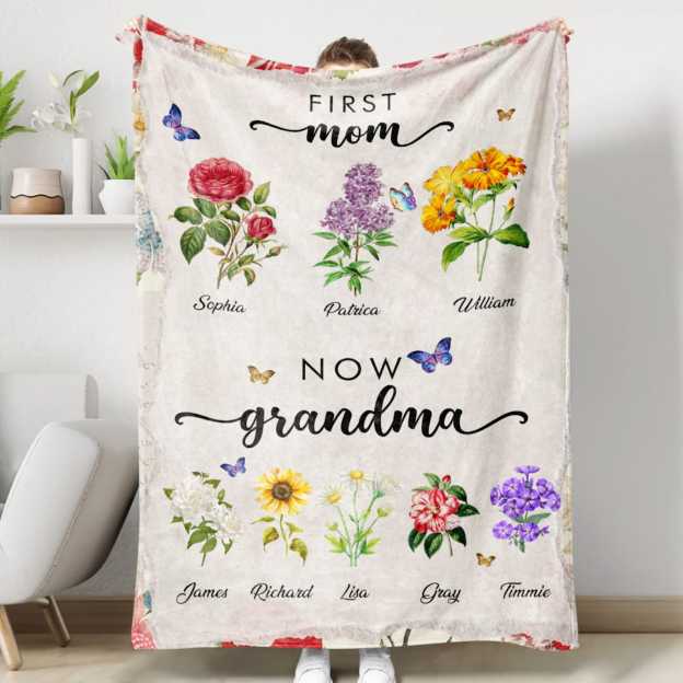 Personalized Love Mom Blanket for Comfort & Unique | CWMom11
