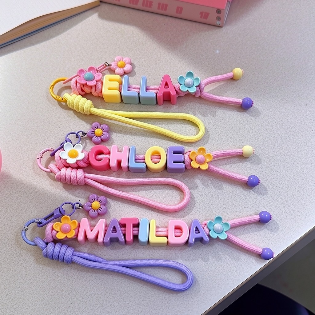 Personalized Colorful Name Letter Beaded Bag Tag | CWGift99