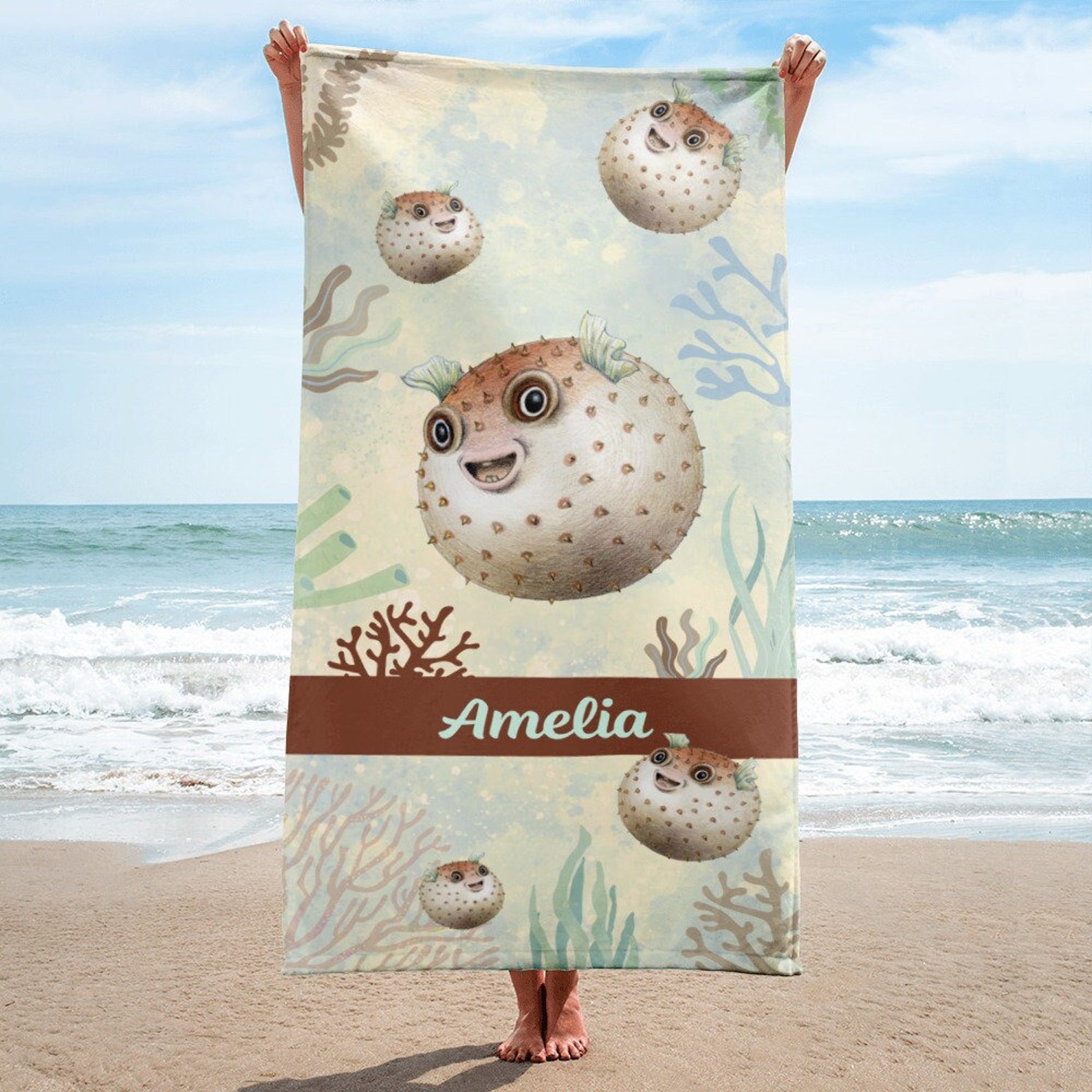 Personalized Lovely Kid Towel for Summer & Beach | CWTowel107