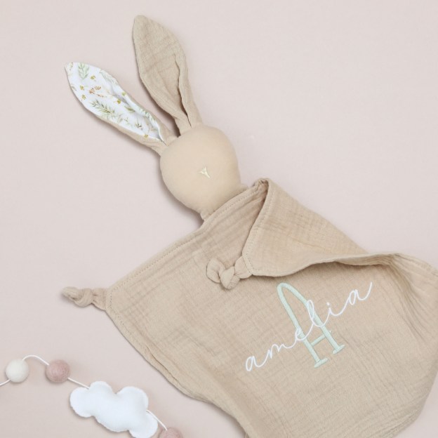 Personalized Baby Embroidery Comforter Sleep Toy | CWToy84