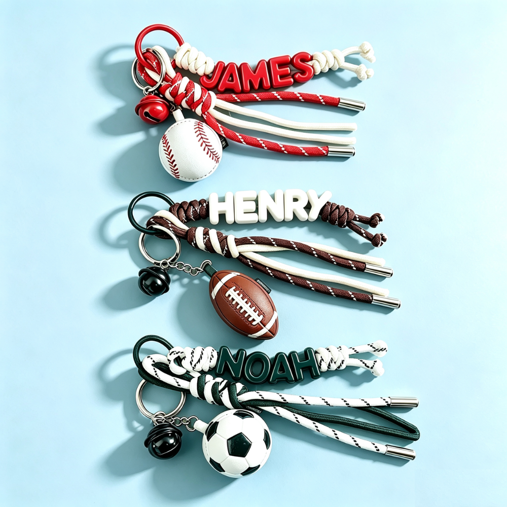 Personalized Sports Name Beaded Keychain | CWGift95