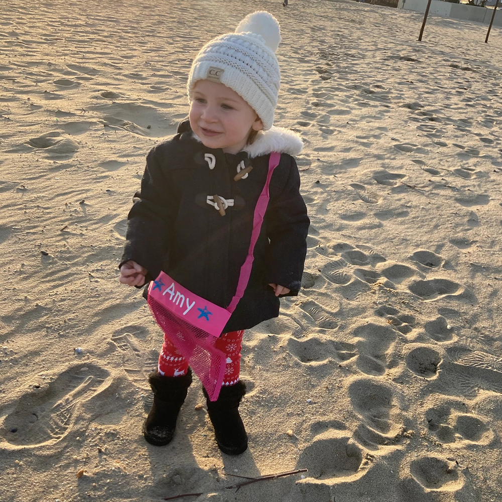 Personalized Seashell Collection Mesh Beach Bag | CWBeach148