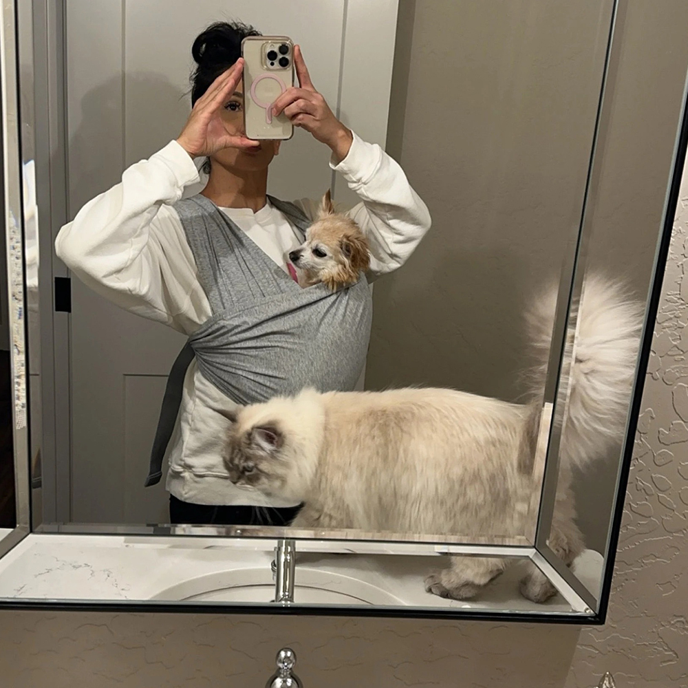 Personalized Pet Hands Free Pet Wrap Sling Carrier | BKPet149