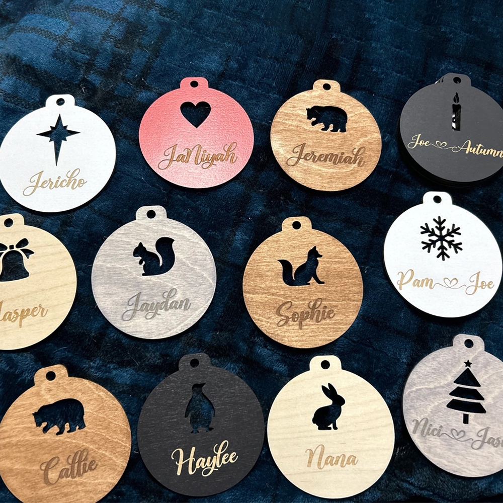 Personalized Christmas Tree Decorations Wood Ornament | MCGift92