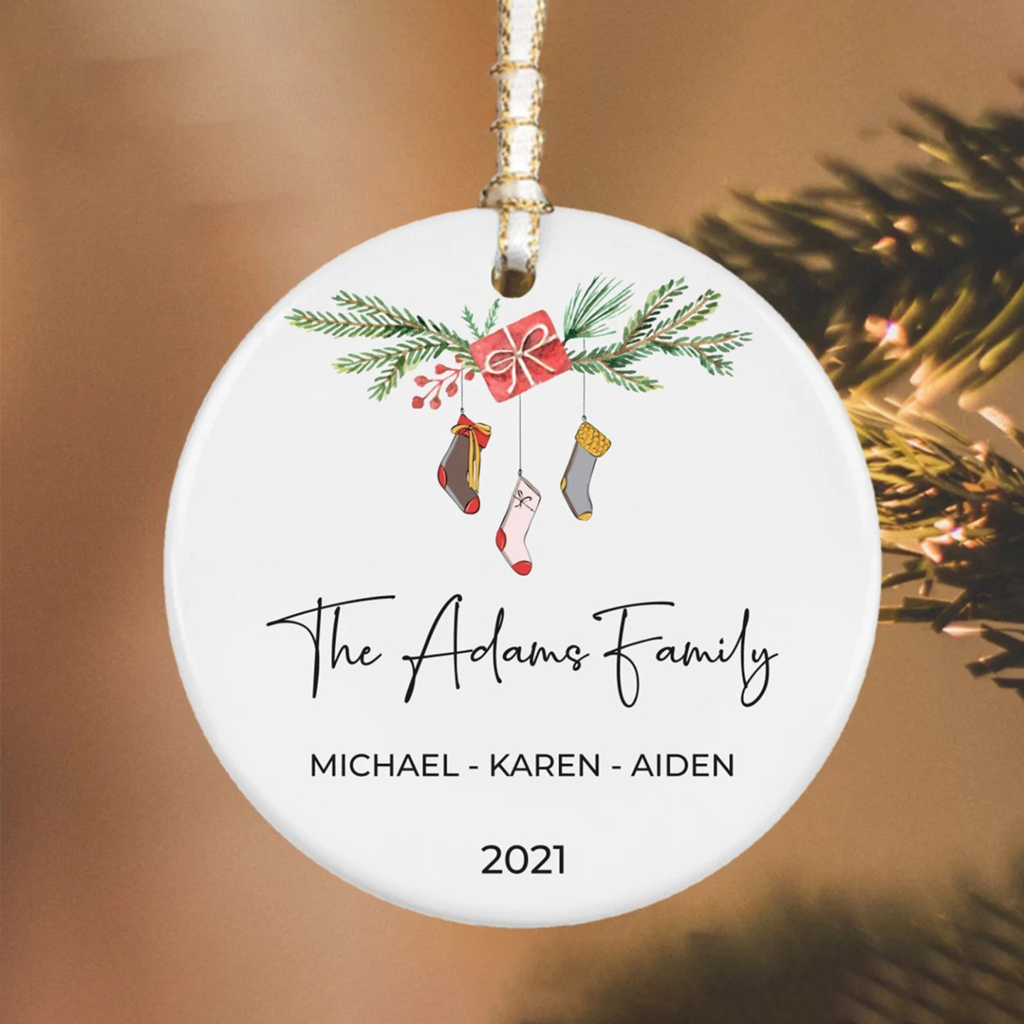 Personalized Family Christmas Ornaments Decoration | MCGift5702