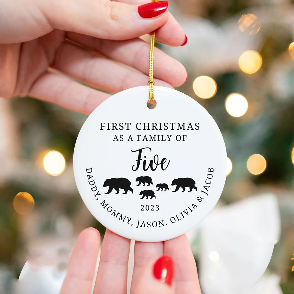 Personalized First Christmas Family Ornaments Decoration | MCGift5705