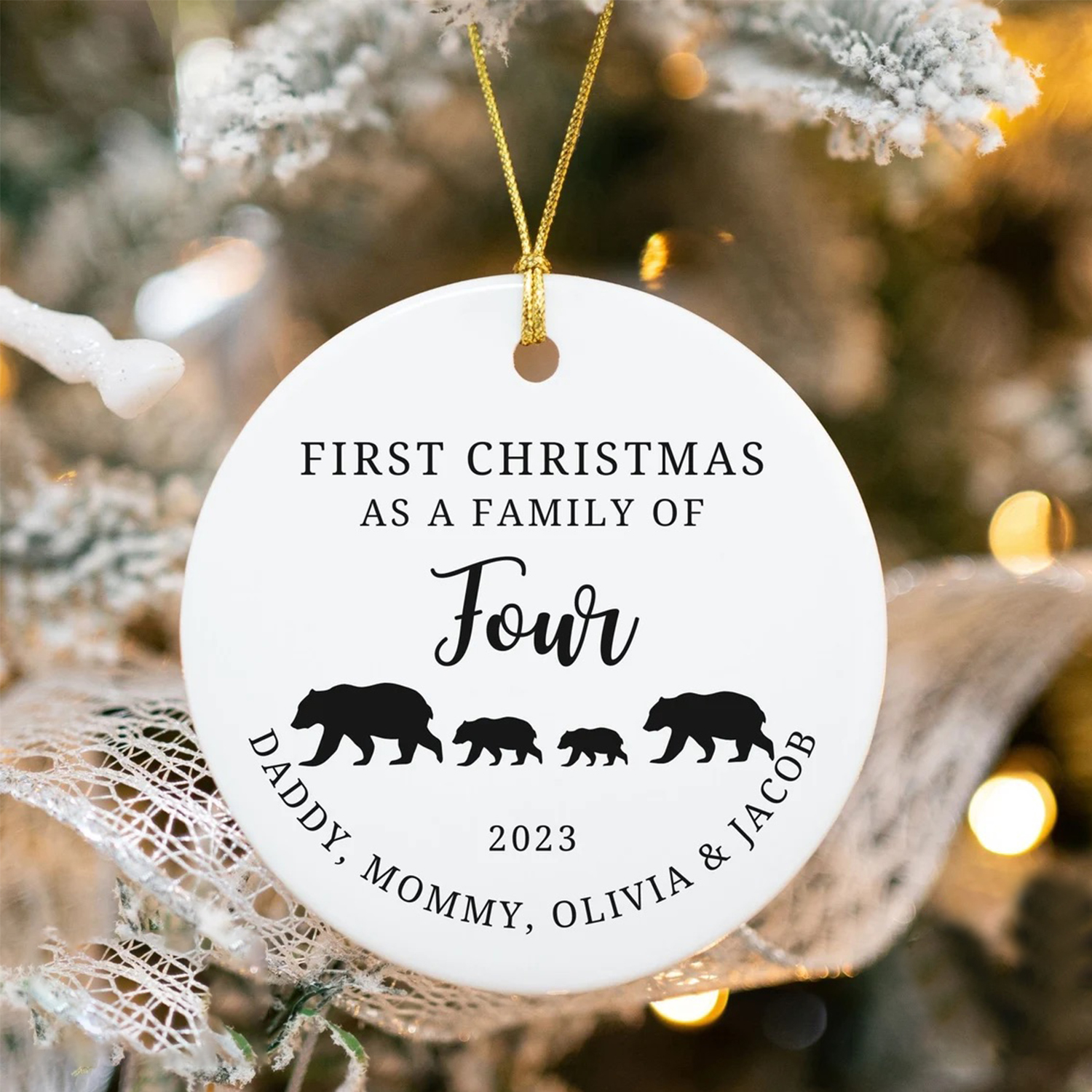 Personalized First Christmas Family Ornaments Decoration | MCGift5705