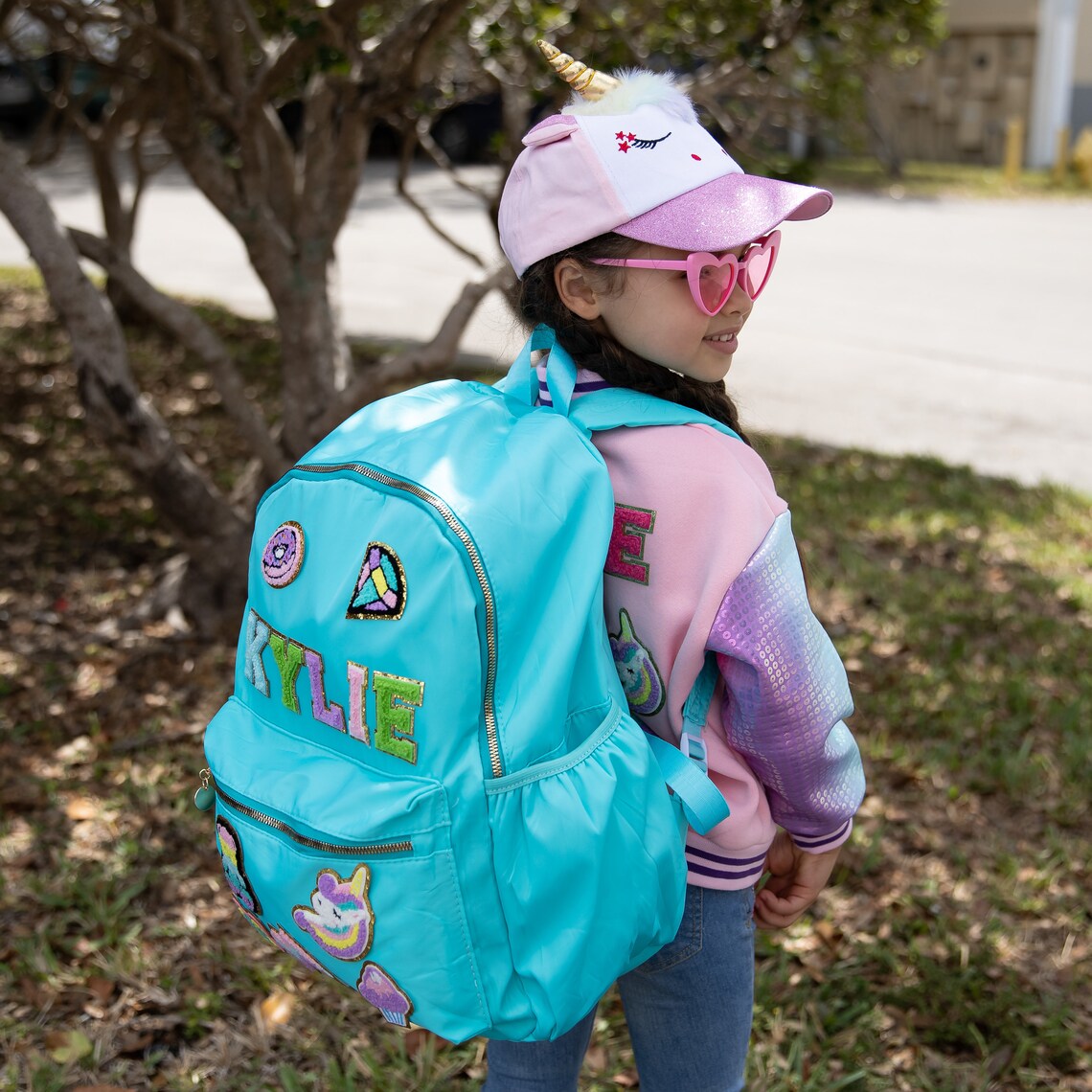 Personalized Unicorn Rainbow Shiny Glitter Baseball Cap | CWBeach120