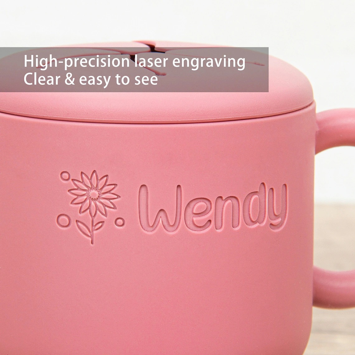 Personalised Baby Food Grade Silicone Snack Cup | CWBaby199