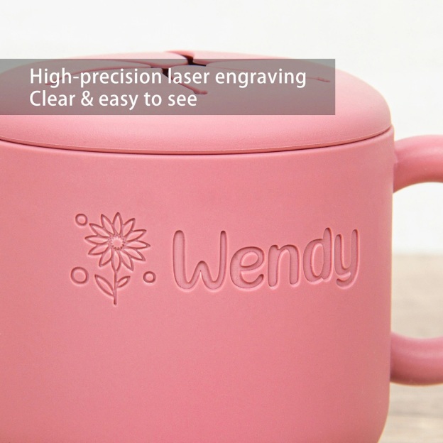 Personalised Baby Food Grade Silicone Snack Cup | CWBaby199