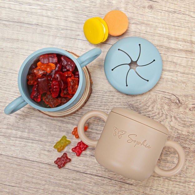 Personalised Baby Food Grade Silicone Snack Cup | CWBaby199