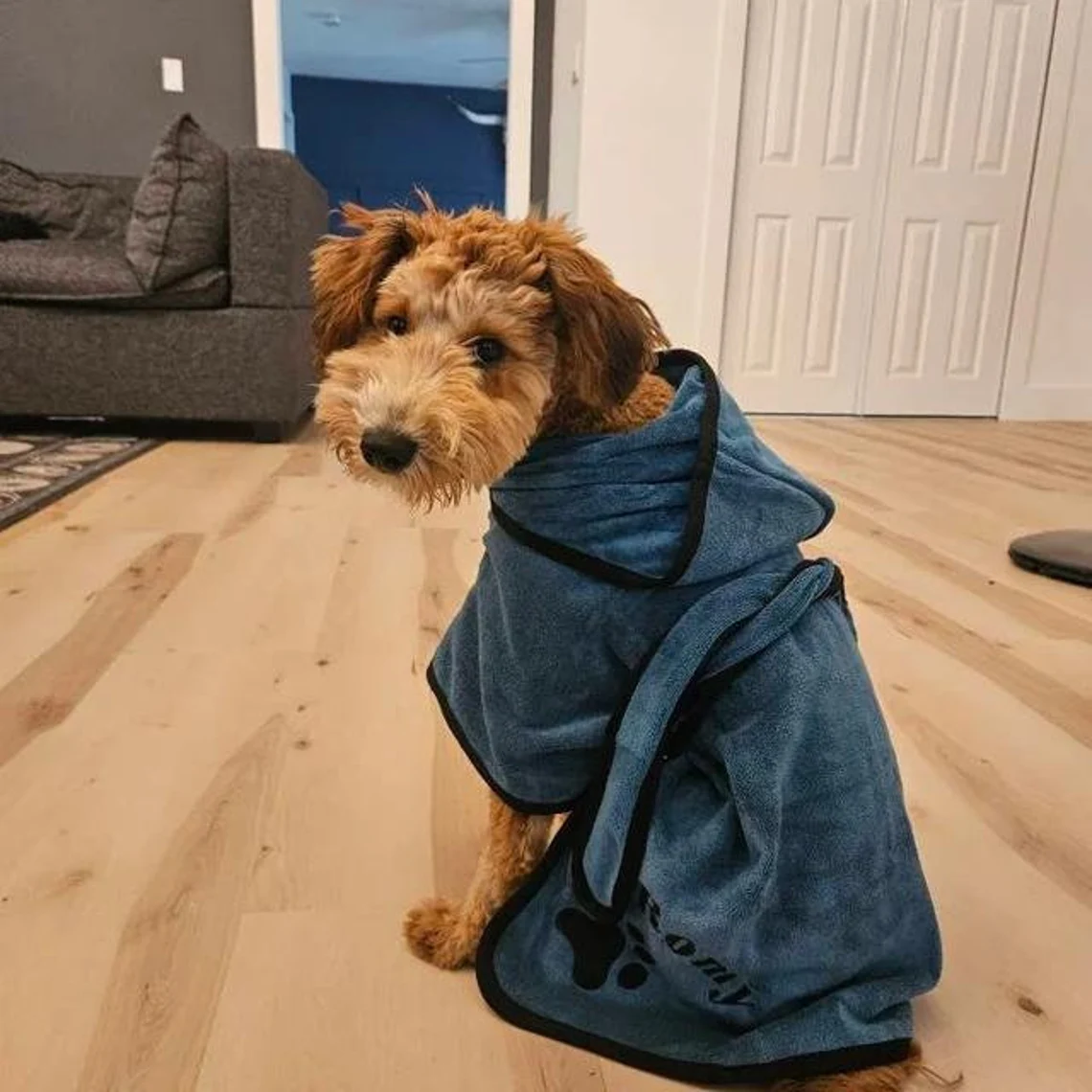 Personalized Pet Embroidery Soft Bathrobe Towel | BKPet92