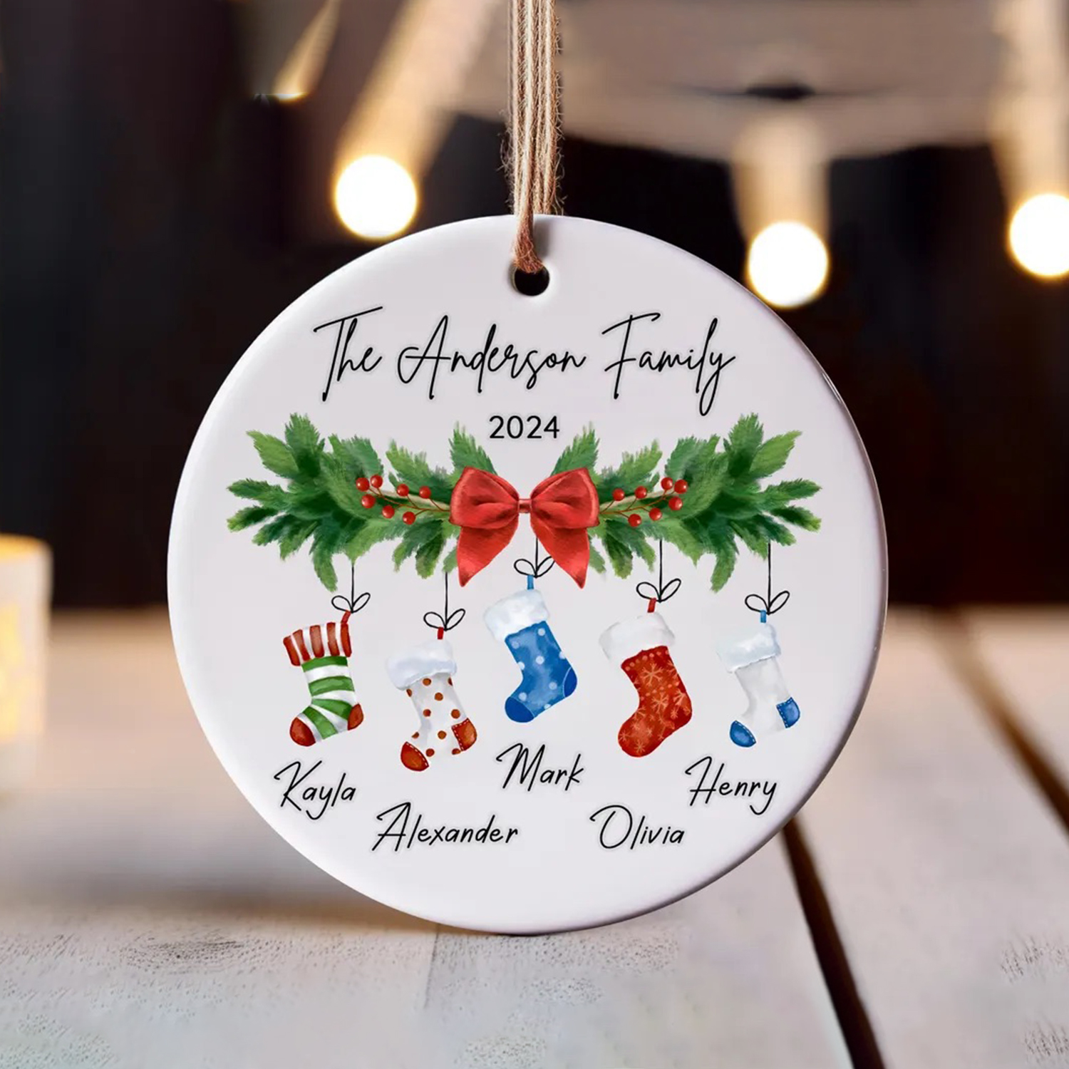 Personalized Family Christmas Ornaments Decoration | MCGift5703